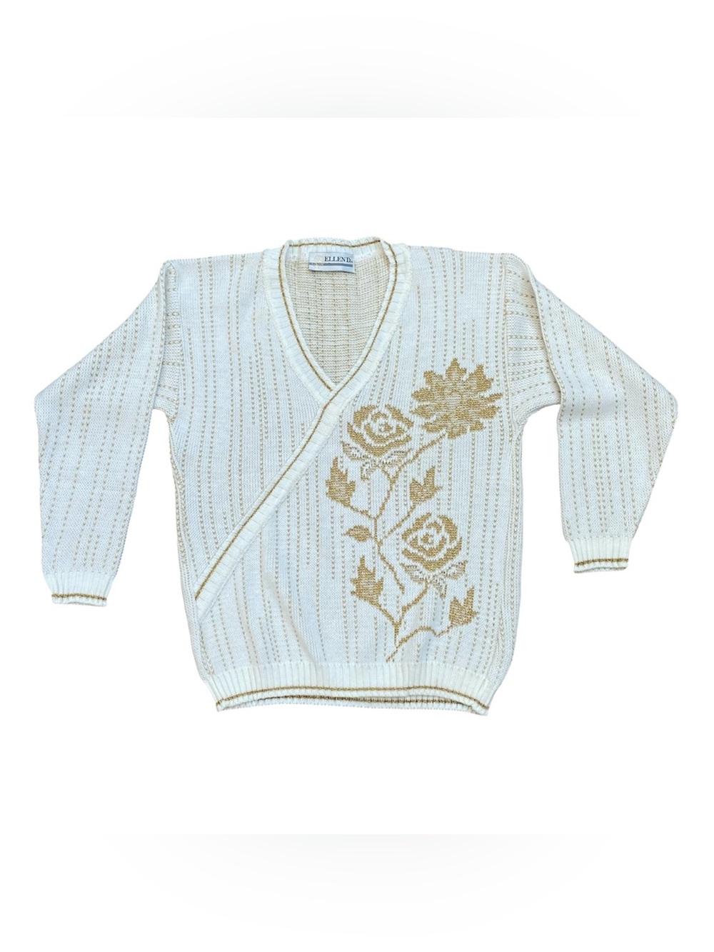 Vintage 1980s Ellen D Floral Cottagecore Sweater